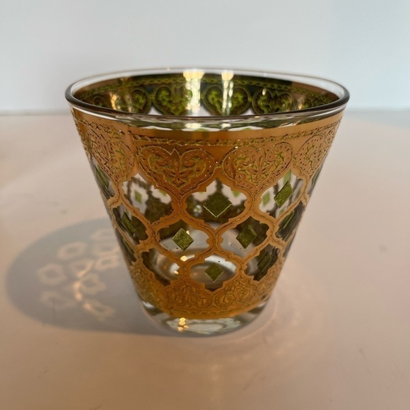 Mid-Century Modern Culver Double Old Fashion Glasses - Valencia Pattern - Picture 2 of 10